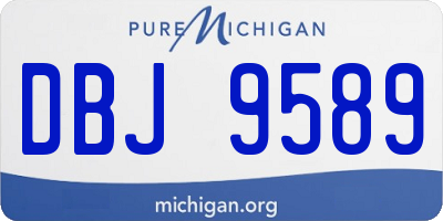 MI license plate DBJ9589