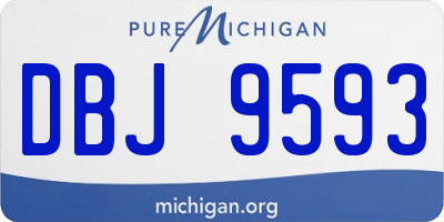 MI license plate DBJ9593