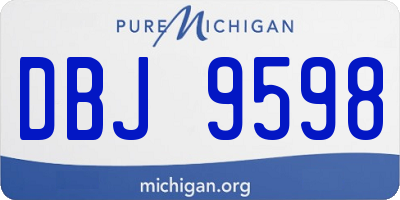 MI license plate DBJ9598