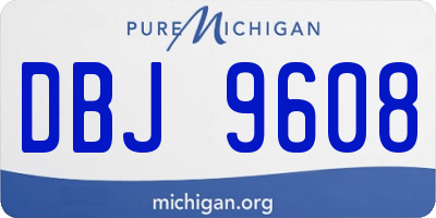 MI license plate DBJ9608