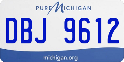 MI license plate DBJ9612