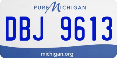 MI license plate DBJ9613
