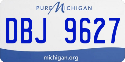 MI license plate DBJ9627