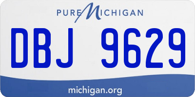 MI license plate DBJ9629