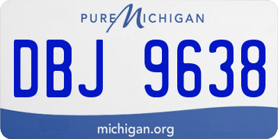 MI license plate DBJ9638