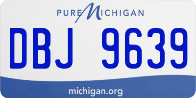 MI license plate DBJ9639