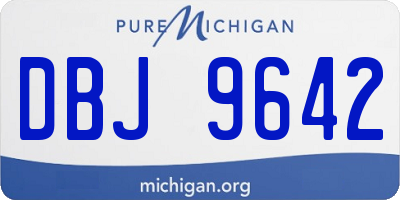 MI license plate DBJ9642