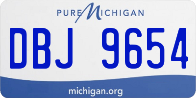 MI license plate DBJ9654