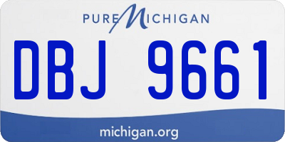 MI license plate DBJ9661