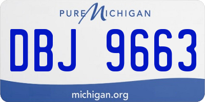 MI license plate DBJ9663