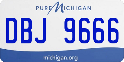 MI license plate DBJ9666