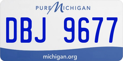 MI license plate DBJ9677