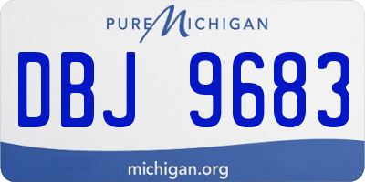 MI license plate DBJ9683