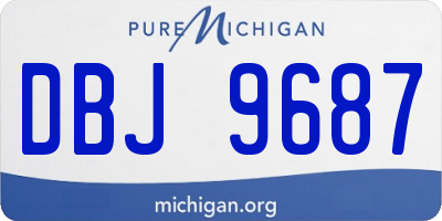 MI license plate DBJ9687