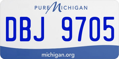 MI license plate DBJ9705