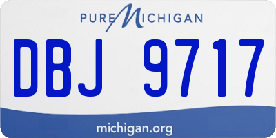 MI license plate DBJ9717