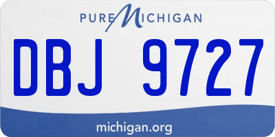 MI license plate DBJ9727