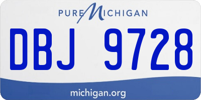 MI license plate DBJ9728