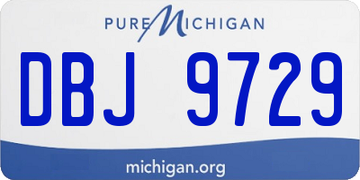 MI license plate DBJ9729
