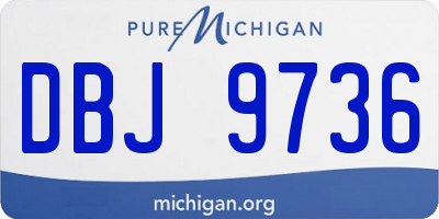 MI license plate DBJ9736