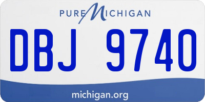 MI license plate DBJ9740