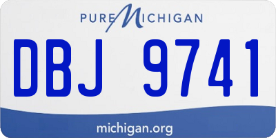 MI license plate DBJ9741