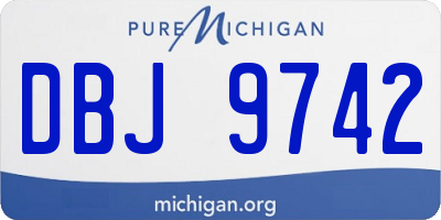 MI license plate DBJ9742