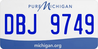 MI license plate DBJ9749