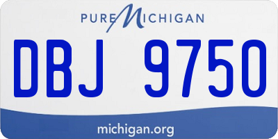 MI license plate DBJ9750