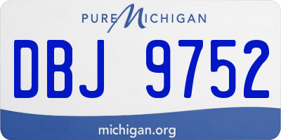 MI license plate DBJ9752