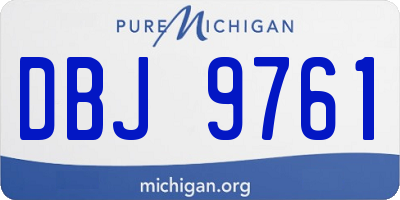 MI license plate DBJ9761