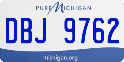 MI license plate DBJ9762