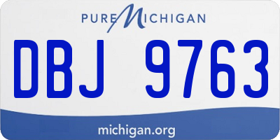MI license plate DBJ9763