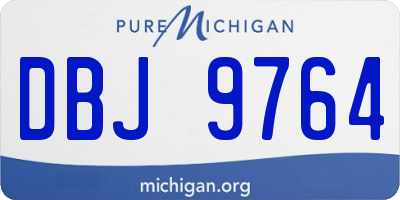 MI license plate DBJ9764