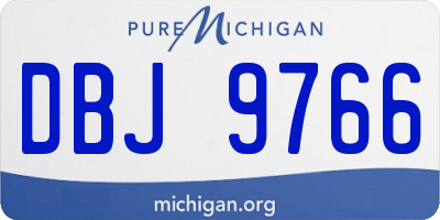 MI license plate DBJ9766