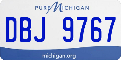 MI license plate DBJ9767