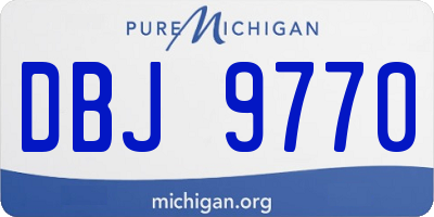 MI license plate DBJ9770