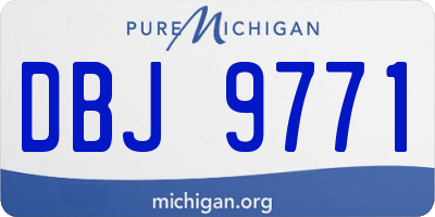 MI license plate DBJ9771