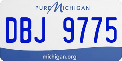 MI license plate DBJ9775