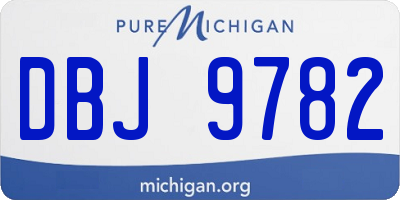 MI license plate DBJ9782