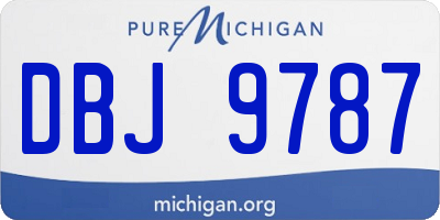 MI license plate DBJ9787