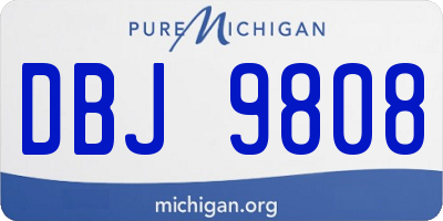 MI license plate DBJ9808