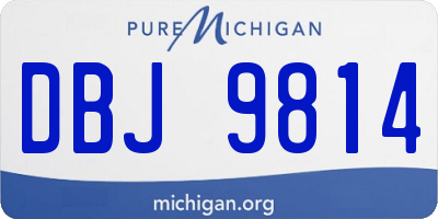 MI license plate DBJ9814