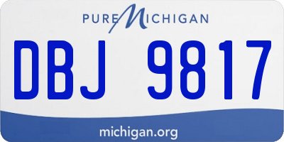 MI license plate DBJ9817