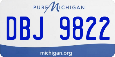 MI license plate DBJ9822