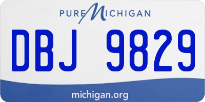 MI license plate DBJ9829