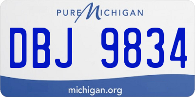 MI license plate DBJ9834