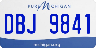 MI license plate DBJ9841