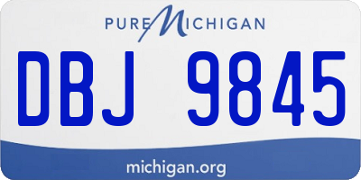 MI license plate DBJ9845