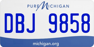 MI license plate DBJ9858